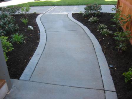 Broom Finish with Hard Trowel Borders